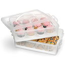 【中古】【輸入品・未使用】White 2-layer Cupcake and Cookie Carrier by Charmed(3)