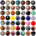 【中古】【輸入品・未使用】天然石ビーズ 100個 6mm 8mm 10mm 丸型 本物の石 ビーズ ルース ジェムストーン 穴 サイズ 1mm DIY スムース...