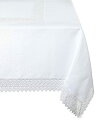 【中古】【輸入品 未使用】Violet Linen Treasure Lace Tablecloth in White Size: 132.1cm W x 177.8cm D