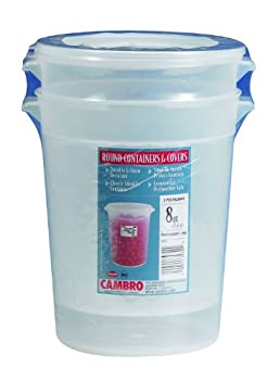 【中古】【輸入品 未使用】Cambro RFS8PPSW2190 8-Quart Round Food-Storage Container with Lid Set of 2 by Cambro