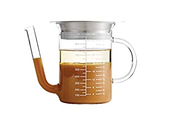 【中古】【輸入品・未使用】HIC Gravy Strainer and Fat Separator Heat-Safe Borosilicate Glass with..