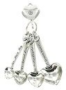 【中古】【輸入品・未使用】ピューターハートMeasuring Spoons w /フック