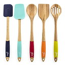 【輸入品・未使用】Fiesta 5-Piece Bamboo and Silicone Utensil Set by Unknown