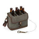 【中古】【輸入品・未使用】LEGACY - a Picnic Time brand 6-Bottle Beer Caddy with Integrated Bottle Opener Khaki Green/Brown