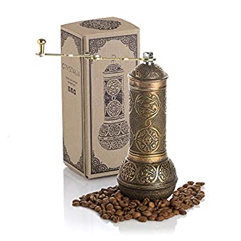 【中古】【輸入品・未使用未開封】コーヒーグラインダー 詰め替え可能 トルコスタイルミル 調節可能なグラインダー 手動コーヒーミル ハンドル付き アンティークグラインダー 金属