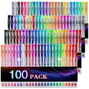 【中古】【輸入品・未使用】Tanmit 100色塗りジェルペンセット 大人用塗り絵用 ジェルカラーペン 絵 筆記用 グリッター ネオン スタンダード シンモニー ミルキー メタリッ