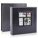 【中古】【輸入品・未使用】Artmag フォトアルバム 4x6 600枚 大容量 ウェディング ファミリー レザーカバー 写真アルバム 水平・垂直4x6写真を600枚収納 ブラックページ