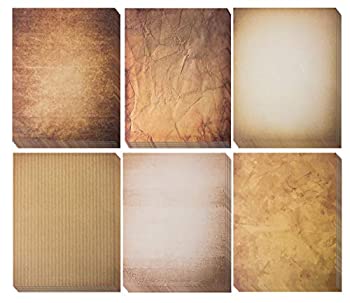 【中古】【輸入品・未使用】古びた紙 - 120枚 アンティーク風ヴィンテージ紙 - クラシックな古びた紙デザイン、6つのユニークなデザイン - 古い見た目の紙 - ヴィンテージ印