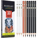 【中古】【輸入品・未使用】MARKART プロフェッショナルチャコール鉛筆 お絵かきセット 10本 色チャコール鉛筆 お絵かき/スケッチ/シェーディング/ブレンド/スケッチハイラ