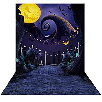 【中古】【輸入品・未使用】Allenjoy 5x7フィート ハロウィン写真背景 新生児写真用 誕生日パーティー バナー装飾 秋の水彩 パンプキン 秋の夜の背景 子供 ベビーシャワー装