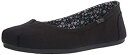 【中古】【輸入品・未使用】Skechers BOBS レディース ボブス プラッシュ リネン バック バレエフラット US サイズ: 7.5 Wide カラー: ブラック