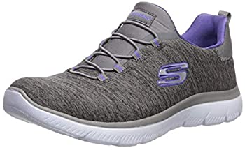 yÁzyAiEgpzSkechers Women's Summits-Quick Getaway Sneaker Charcoal/Purple 6 W US