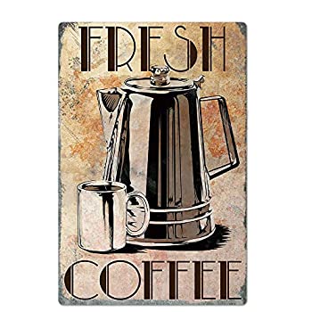 【中古】【輸入品・未使用】オリジナル ヴィンテージ デザイン コーヒー 錫 メタル ウォールアート サ..