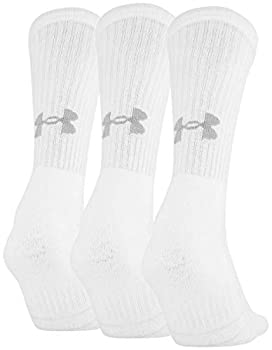【中古】【輸入品・未使用】Under Armour 大人用トレーニングコットンクルーソックス、3足、ホワイト2、靴のサイズ:メンズ8~12、レディース9~12。