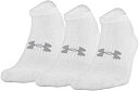 【中古】【輸入品・未使用】Under Armour 大人用トレーニングコットンノーショウソックス 3足組 ホワイト2 靴サイズ:メンズ4~8 レディース6~9