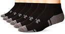 【中古】【輸入品・未使用】Under Armour 男性用レジスター IIIローカットソックス 6足パック M ブラック
