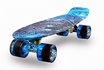 【中古】【輸入品・未使用】MEKETEC スケートボード 完全なミニクルーザーレトロスケートボード 若者 初心者 22inチ 星空