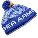 【中古】【輸入品・未使用】Under Armour ボーイズ ゲームタイム ポンポン付きビーニー エモーションブルーライトヘザー(402)/ハローグレー フリー...
