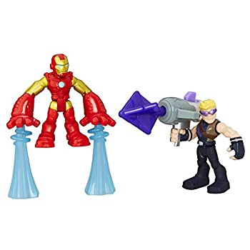 【中古】【輸入品・未使用】Playskool Heroes Marvel Super Hero Adventures Iron Man and Marvel's Hawkeye