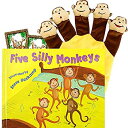 【中古】【輸入品・未使用】指人形付きおかしな猿5匹 - ハンドパペットボードブック ベビー 幼児 (ステッカー付き)
