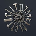 【中古】【輸入品・未使用】Goldengulf 16pcs/pack Mini Tool Metal Keychain Toy Gift Assorted De...