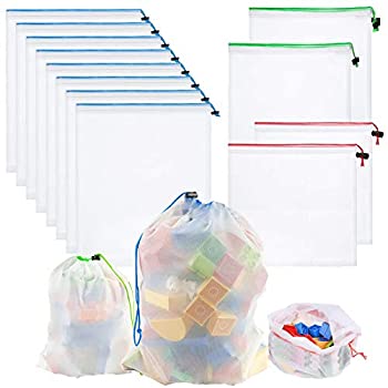 【中古】【輸入品 未使用】Whispex Toy Storage Organization Mesh Bags Set of 12(8 Large 2 Medium 2 Small)，Baby Toys Game Pieces Toy Sets Bathtub Toys.