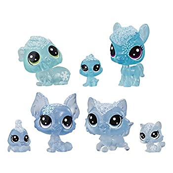 【中古】【輸入品・未使用】Littlest Pet Shop フロステッド ワンダーランド ペットフレンズ おもちゃ 青いテーマ 7匹入り 4歳以上