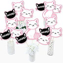 【中古】【輸入品・未使用】Purr-FECT 子猫 - 子猫の鳴き声 ベビーシャワー 誕生日パーティー センターピース スティック - テーブルトッパー - 15個セット