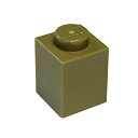 【中古】【輸入品・未使用】LEGOパーツとピース:1x1ブロック c. 50 Pieces 3005-Olive Green-50