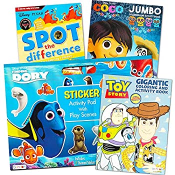 yÁzyAiEgpzDisney Pixar Ultimate Colouring Book Assortment 4 Books Featuring Disney Cars Toy Story Finding Nemo and More (Includes Stickers)