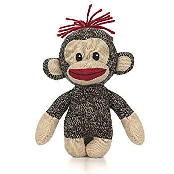 【中古】【輸入品・未使用未開封】Plushland オリジナル キュリオソ ブラウン ソックモンキー 手編み 動物のぬいぐるみ ギフト 子供 赤ちゃん ティーン 女の子 男の子 赤ちゃん 人
