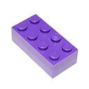 【中古】【輸入品・未使用】(レゴ) LEGO パーツとピース2×4ブリック d. 50 Pieces 3001-Dark Purple-50