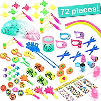 【中古】【輸入品・未使用未開封】72個。 子供のパーティーの記念品、誕生日や教室や学校でのご褒美、ピニャータフィラー、ユニコーンのステッカー、絵文字リング、指の恐竜などに