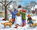 【中古】【輸入品・未使用】Bits and Pieces???300大きいピースジグソーパズル大人???雪の日???300?pcでの建物A雪だるま冬のシーンJi...
