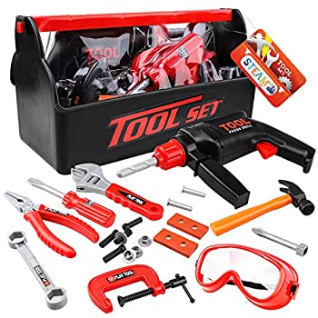 【中古】【輸入品・未使用】STEAM Life Kids Tool Set for Toddlers Age 3:7 Year Old Boy Toys - 19 pc Tool Box Set Toy Tools for Kids