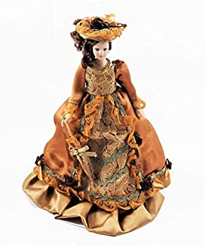 yÁzyAiEgpzMelody Jane Dollhouse Victorian Lady in Rust Outfit Porcelain 1:12 People