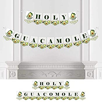 【中古】【輸入品・未使用】Big Dot of Happiness Hello Avocado - Fiesta Party バンティングバナー -..