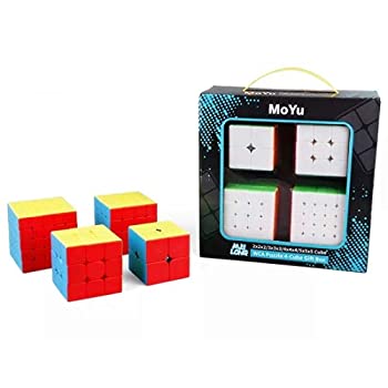 【中古】【輸入品 未使用】CuberSpeed Speedcubing Bundle Moyu MoFang JiaoShi MF2S 2X2 MF3S 3X3 MF4S 4X4 MF5 5X5 Stickerless Bright Magic cube Cubing Classro