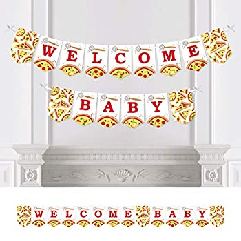 【中古】【輸入品・未使用】Big Dot of Happiness ピザパーティータイム ベビーシャワー バンティングバナー パーティーデコレーション ベイビー