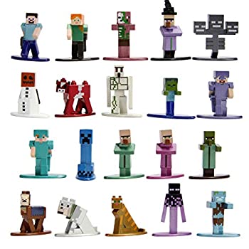 Jada Toys Minecraft 1.65インチ ダイカストメタルコレクションフィギュア 20個パック ウェーブ2 子供と大人のおもちゃ マルチ (30770)