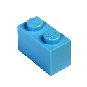 【中古】【輸入品・未使用】LEGO パーツおよびピース1?x 2 ブロック c. 50 Pieces 3004-Medium Azure-50