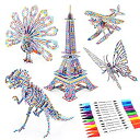 【中古】【輸入品・未使用】BEARUN 3D塗り絵パズルセット アート&クラフト 女の子用 6 7 8 9 10 11 12歳 楽しい教育用ペイントクラフトキット 子供向け誕生日おもちゃギフト