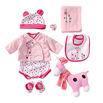 【中古】【輸入品・未使用未開封】リボーンベビードール服 新生児 リボーンベビー服 20-22インチ人形用 マグネットおしゃぶり 7点セット