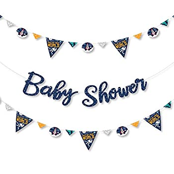 【中古】【輸入品・未使用】Big Dot of Happiness Blast Off to Outer Space - ロケットシップ ベビー..