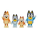 【中古】【輸入品・未使用】Bluey (ブルーイ) 2.5~3インチ ポーズつけ可能 フィギュア 4体パック ブルーイ ビンゴ入り(3)