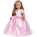 【中古】【輸入品・未使用】DreamWorld Collections ? プリティーピンク ? ガウン、ネックレス、ヘッドピース ? 18インチのアメリカンガ...