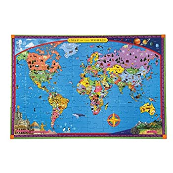yÁzyAiEgpzWorld Map 100 Piece Puzzle