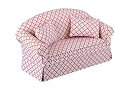 【中古】【輸入品・未使用】(White With Dots) - Miniature Dollhouse Sofa - Dolls House Furnitur...