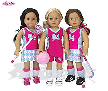 【中古】【輸入品・未使用未開封】Sophia's Doll Sports Uniform & Equipment Fit 46cm Dolls Tank Shorts Skort Socks Cleats Shin Guards Basketball Filed Hockey Lacrosse