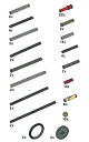 【ポイントアップ中！】【中古】【輸入品・未使用未開封】LEGO Technic Axle Rods Assortment Pack